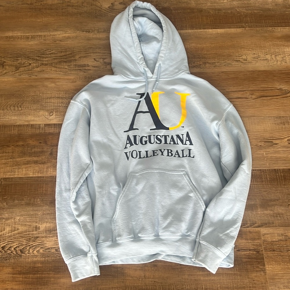 Unisex Augustana Volleyball size medium light blue hoodie